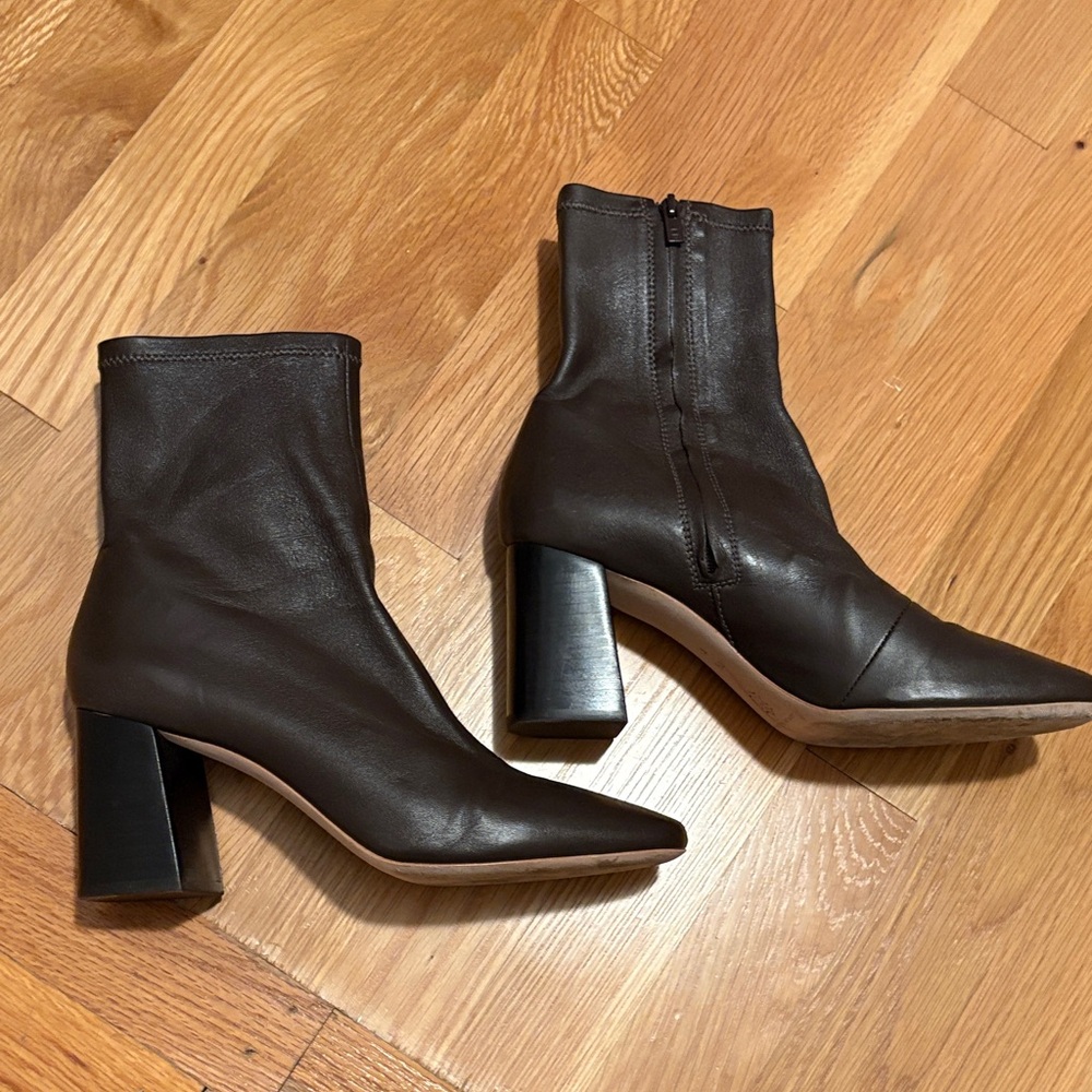 Loeffler Randall Brown Leather Ankle Boots